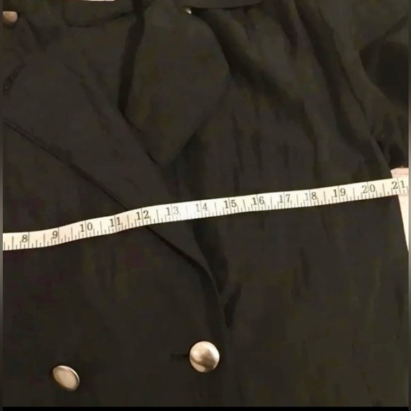 Winter Sanyo Tokyo New York Trench Coat Long Black Size L - Picture 8 of 10